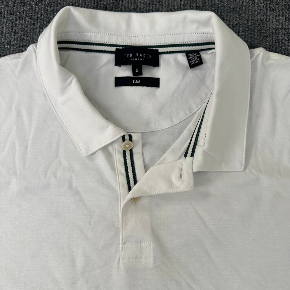 Ted Baker Men's Zeiter Slim Fit Pure Cotton Polo Shirt Jersey Stretch Prep 6/XXL